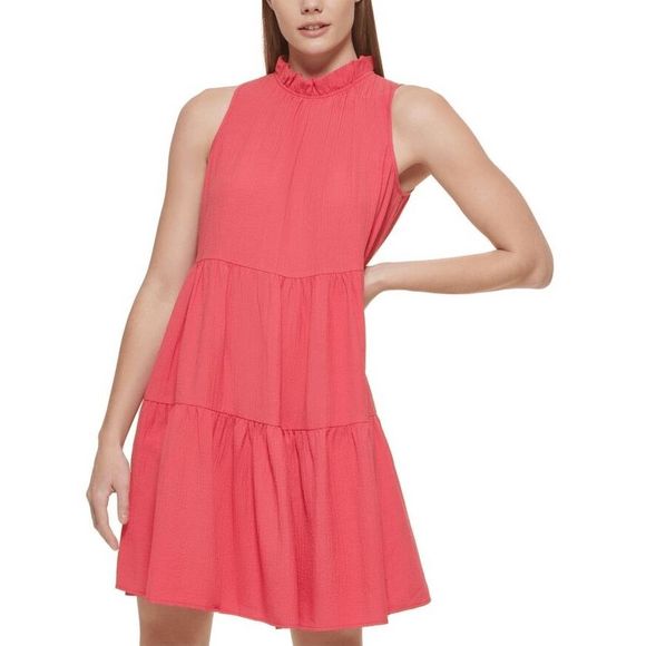 Calvin Klein Dresses & Skirts - Calvin Klein Women's Sleeveless Tiered Dress - Watermelon 10